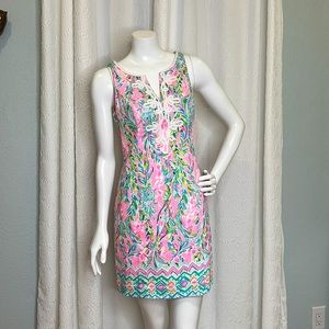 Lilly Pulitzer Gabby Stretch Shift Dress in Unicorn of the Sea size 0